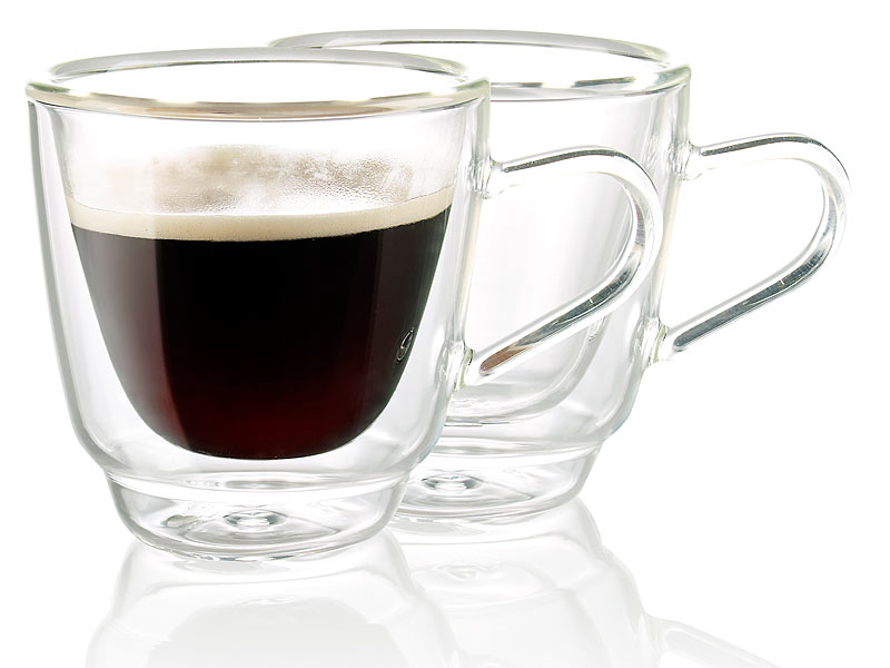 Original Porsche Espresso Tea Set 2 Gläser  Doppelwandig Thermo-Glas Neu OVP 