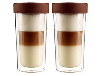 Cucina di Modena 2er-Set Isolierbecher "Coffee-to-go" aus Glas, für bis zu 250 ml