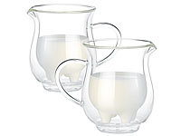 Cucina di Modena 2er-Set doppelwandige Milchkännchen im witzigen Euterdesign, 200 ml